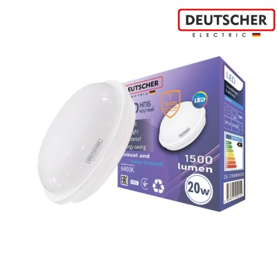 LED ДПБ круглый 20W 6400K IP65 (DEUTSCHER)